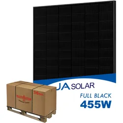 Palettenabnahme Ja Solar 455W Solarmodul Full Black Glas Glas Bifizial JAM54D41
