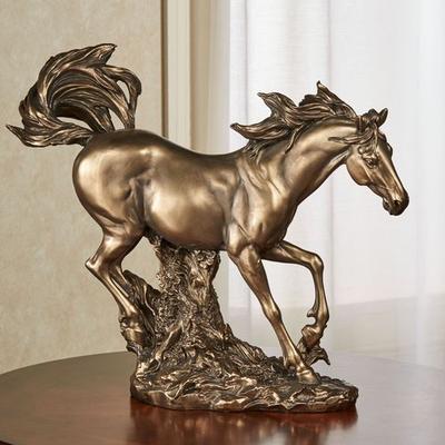 Touch of Class Wild Run Horse Table Sculpture Bronze , Bronze