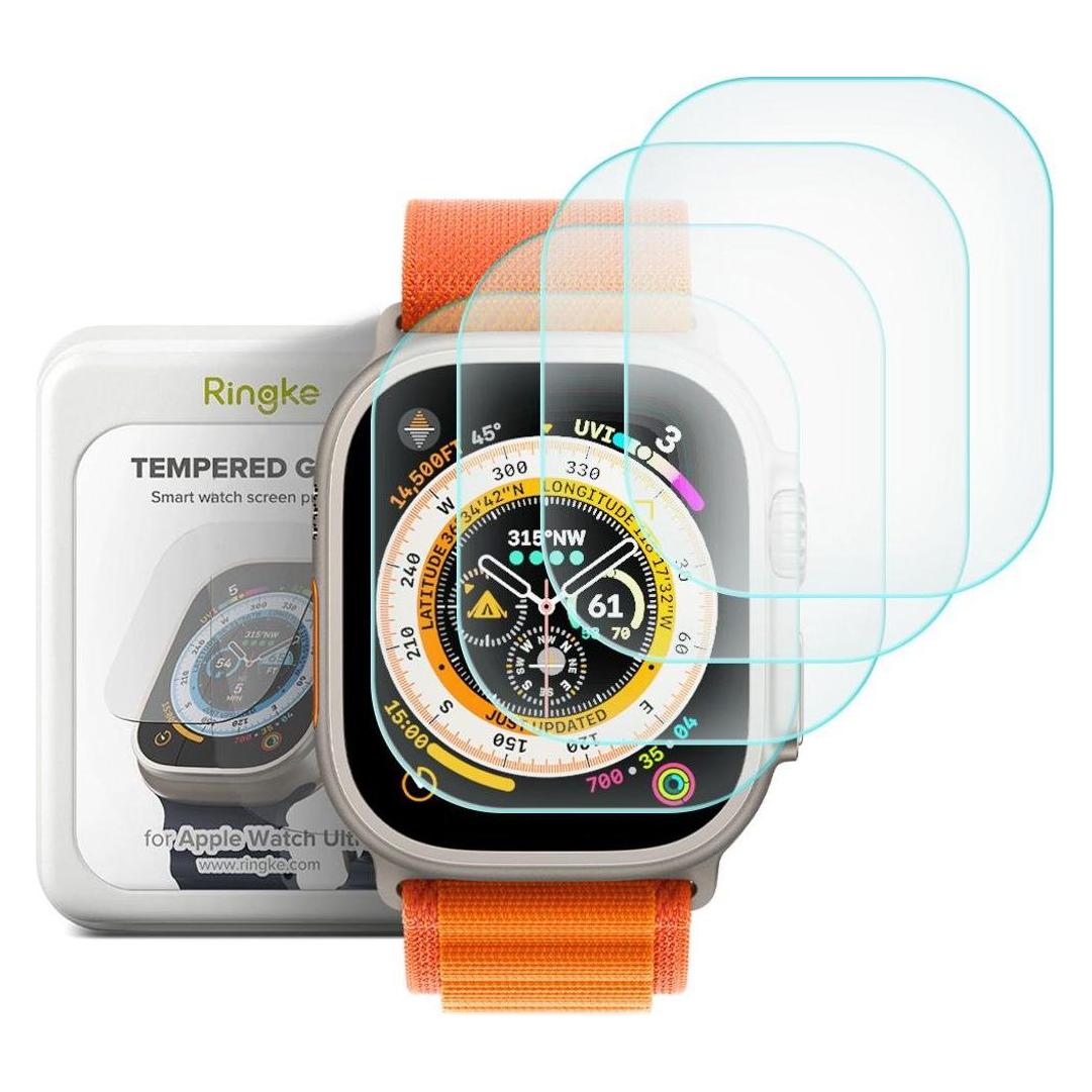 Ringke Apple Watch Ultra Screen Protector Tempered Glass (4pcs) Transparent (8809881268378)