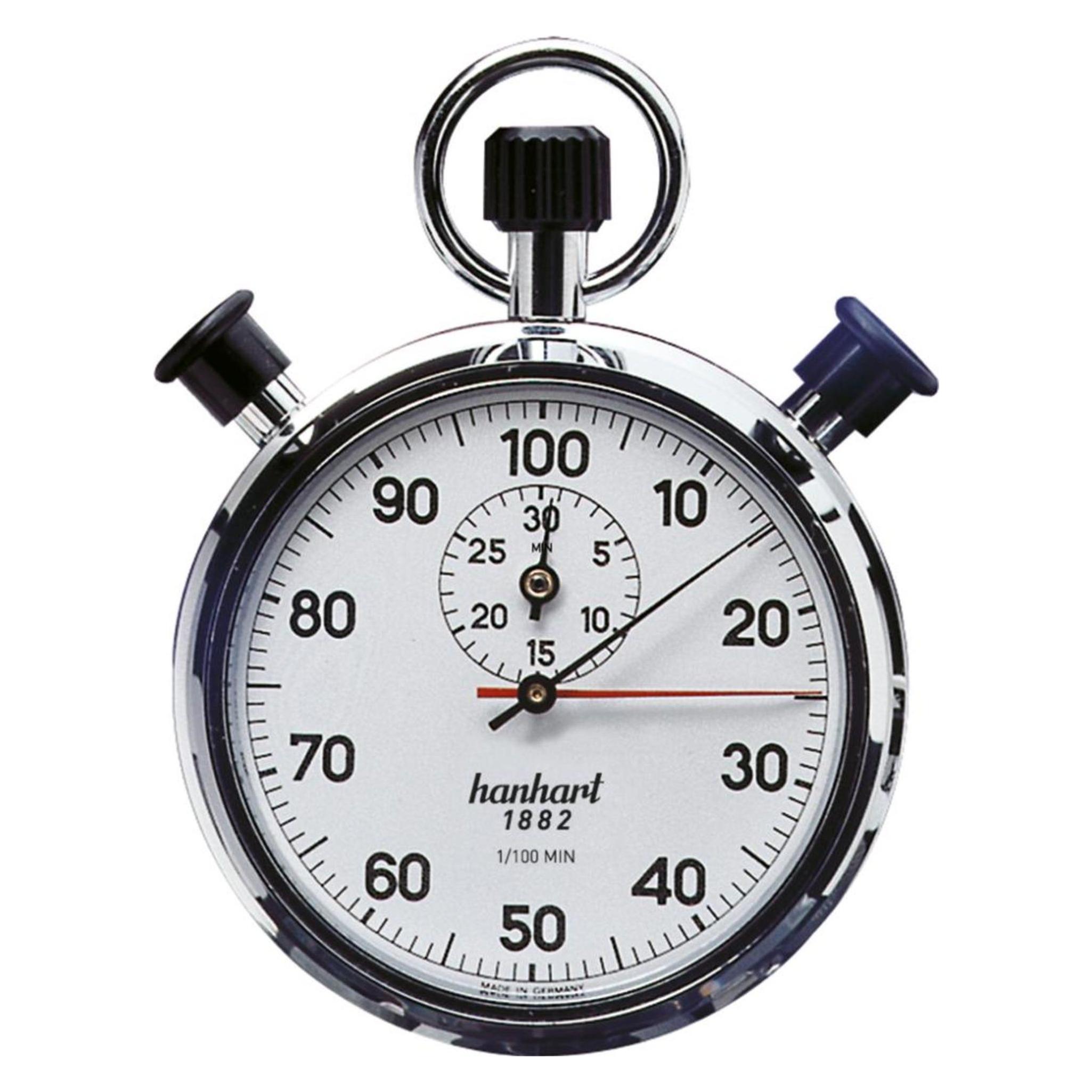Hanhart Stoppuhr 1/100 Min. 30 Min. mechanisch Chrom (135.0201-0S)