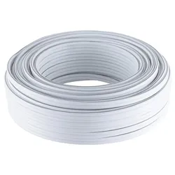 Lautsprecherkabel 2-adrig, Kupfergemisch, Litze, PVC-Mantel, Eca, 10m Ring - Leiterquerschnitt: 4mm2 - Farbe: weiß