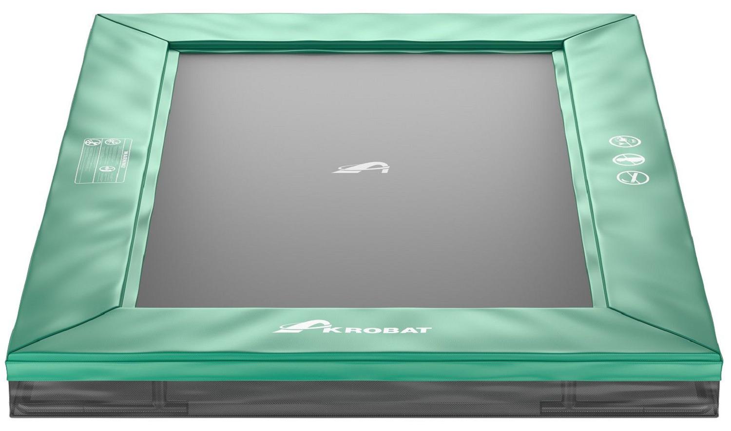 Freiluft-Trampolin, 335 x 244 cm, mit AkroVentSport-Sprungtuch - grün