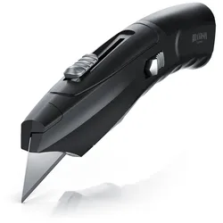 Brandson Teppichmesser zinklegiertes Gehäuse - Kartonmesser - Profi Messer - Cuttermesser - inkl. Ersatzklingen im Magazin - Trapezklingen SK5 Klingen