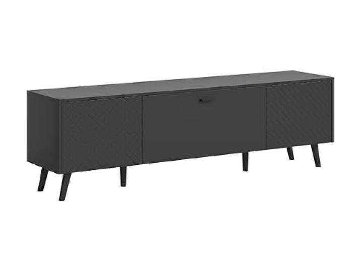 xonox.home Wohnen Linea X84C2T32 Lowboard TV-Board Medienboard in grau matt tiefzieh, in ca. 185x55x40 cm