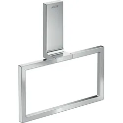 hansgrohe AXOR UNIVERSAL Rectangular Handtuchring, Metall, schwenkbar, 42623000, Farbe: Chrom