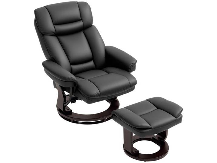 Fauteuil relax avec repose-pieds fauteuil TV pivotant à 360° avec fonction inclinable fauteuil TV avec ressorts ensachés pour