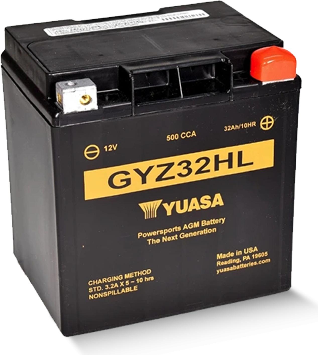 YUASA GYZ32HL WC 12V 33,7Ah/C20 - 500A (EN) Motorradbatterie WF