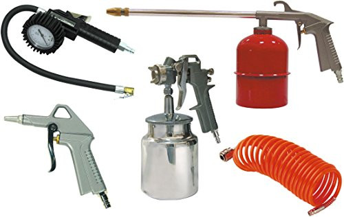 Mecafer 9179151 Accessoire kit voor persluchtgereedschap met spuitpistool, blaaspistool en vloeistofspuit