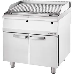 Stalgast Gas-Lavastein-Grill als Standgerät, Serie 700 ND mit V-Rost, 400x700x850 mm