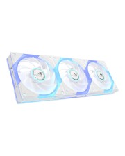 ASUS ROG Eurux GR120 ARGB Fan White Edition 120mm Triple-Pack -? 3x 120x120mm Lüfter 30 mm Einbautiefe ? Drehzahlbereich: bis 2600 rpm ? Max. Durchsatz ~144.4m³/h @ 33 dBA ? Anschluss über ? Farbe: Weiß mit Beleuchtung RGB (90DA00J3-B09020)