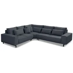 filippo Ecksofa Renzo Stoff Grau Anthrazit 267 x 297 cm