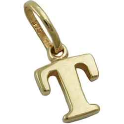 Gallay Anhänger 8x6mm Buchstabe T glänzend 9Kt GOLD