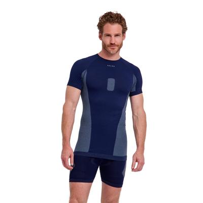 T-Shirt FALKE "FALKE T-Shirt", Herren, Gr. M, space blau (6116), Shirts T-Shirt
