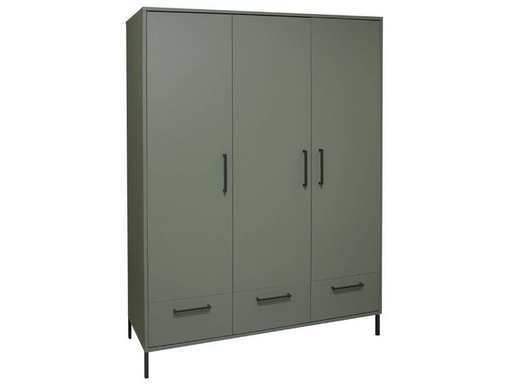 freiraum Kleiderschrank Ole in pine green matt - 148x195x51cm (BxHxT)