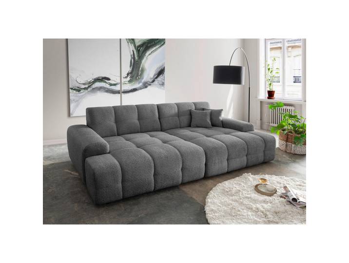 P & B Bigsofa, Anthrazit, Kunststoff, Uni, Füllung: Schaumstoff, 304x87x155 cm, Made in EU, Armteil links, Armteil rechts, Typenauswahl, Wohnzimmer, Sofas & Couches, Bigsofa