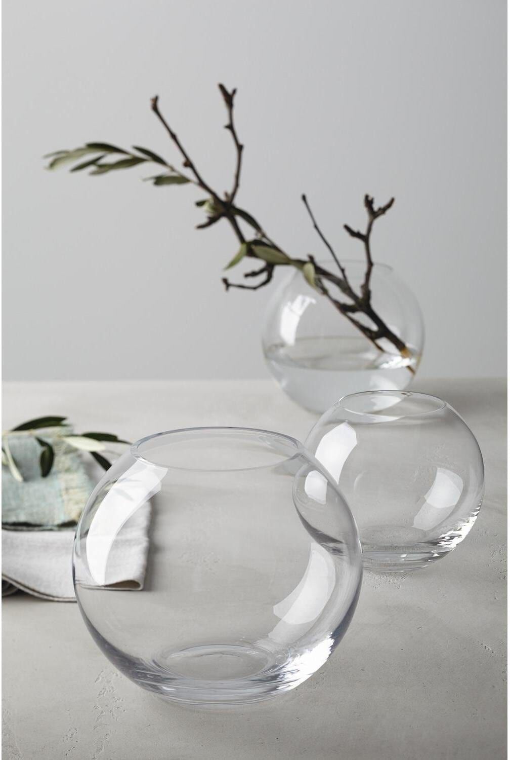 Dekovase LEONARDO "Vase Boccia 15 cm Transpar", transparent, B:15cm H:13cm, Glas, Vasen, Dekovase transparent B/H/T: 15cm x 13cm