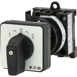 Eaton 050720 Umschalter, T0, 20 A, Zwischenbau, 1 Baueinheit(en), Kontakte: 2, 45 °, tastend, mit 0-Stellung, mit 2-seitigem Rückzug nach 0, 1>0<2