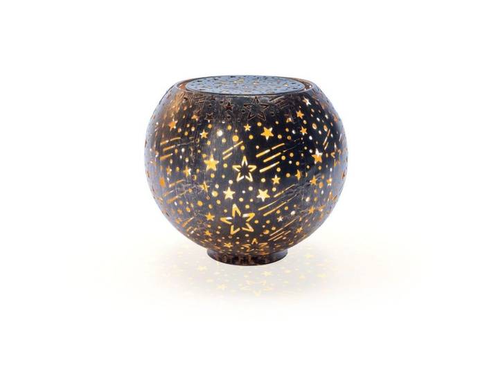 Laterne STT Luna Sky Metall 22 cm , schwarz (gold schwarz), Ø:22cm, Metall, Mobilleuchten, Laterne