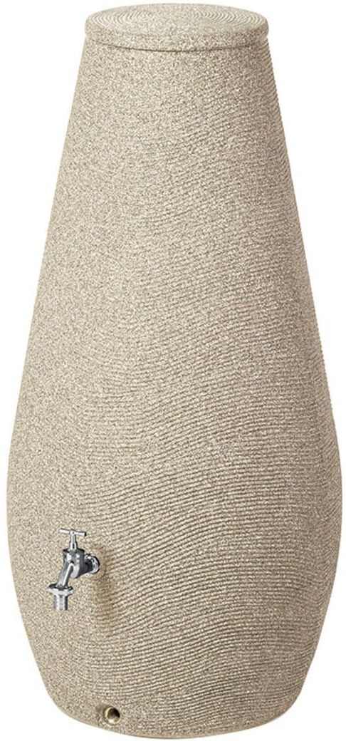 Regenwassertank ARVES "DROP", beige (sandstein), H:120,5cm Ø:57cm, Kunststoff, Regentonnen