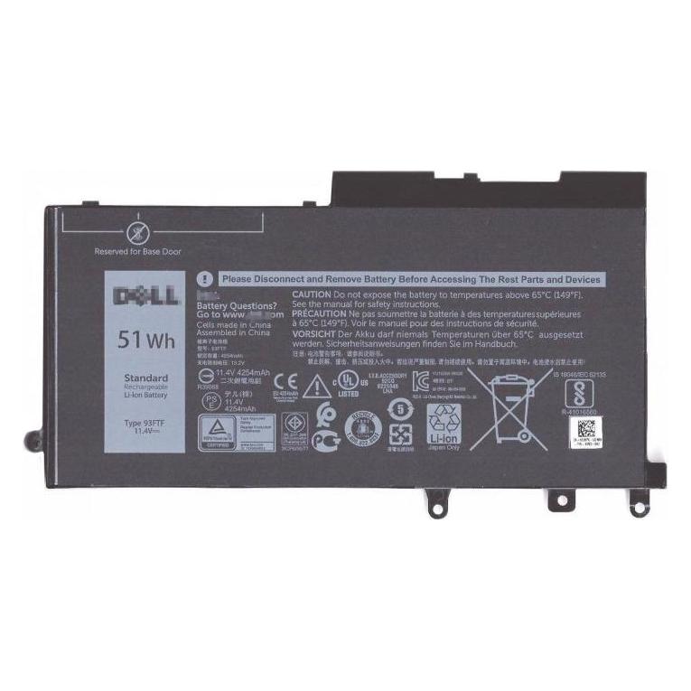 Dell Batterie, 42 WHR, 3 Zellen, Lithium-Ionen (3 Zellen, 3680 mAh) (3VC9Y)