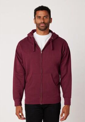 Cotton Heritage M2781 Premium Full Zip Hoodie in Maroon size 3XL   Cotton/Polyester Blend