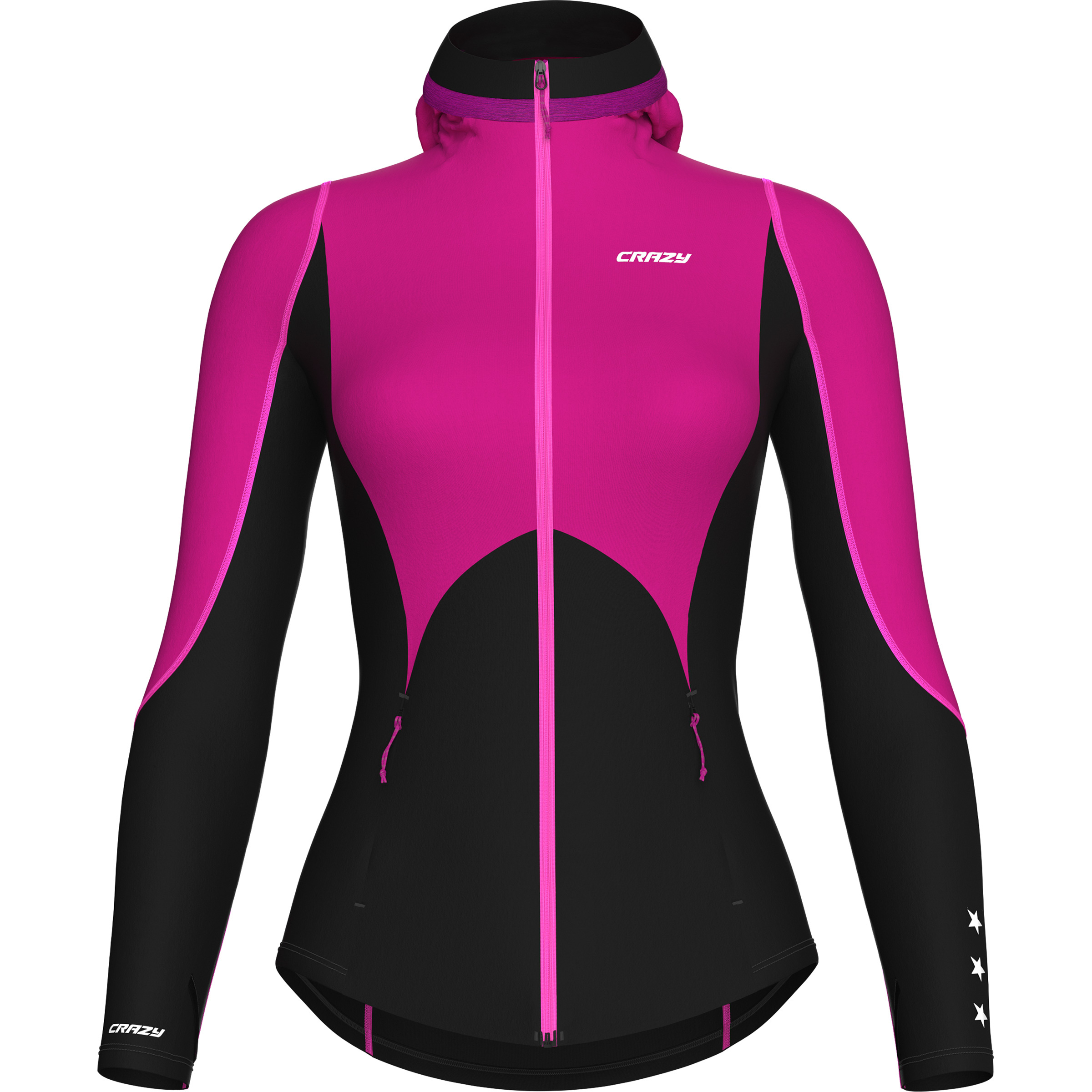 Crazy Exit Damen Fleecejacke schwarz Größe XL Trekking Elastisch