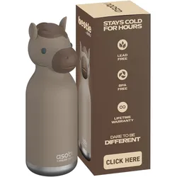 asobu® Trinkflasche Pferd 460ml - braun
