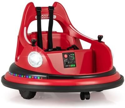 Costway 12V Kids Ride On Bumper Car with Remote Control and Dual Joysticks-Red