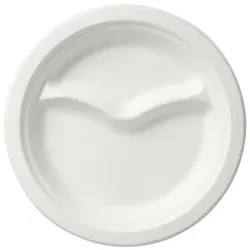 500x DUNI Teller 2-geteilt Ø 22 cm Weiß