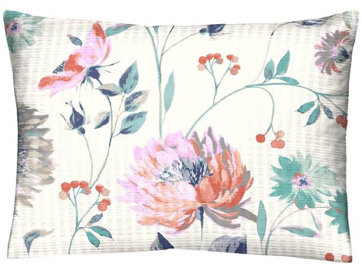 Home Fashion Kopfkissenbezug Blumen 50x70 cm