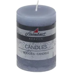 Stumpenkerze Raureif 8 cm Wachs Blau Rauchblau XXS