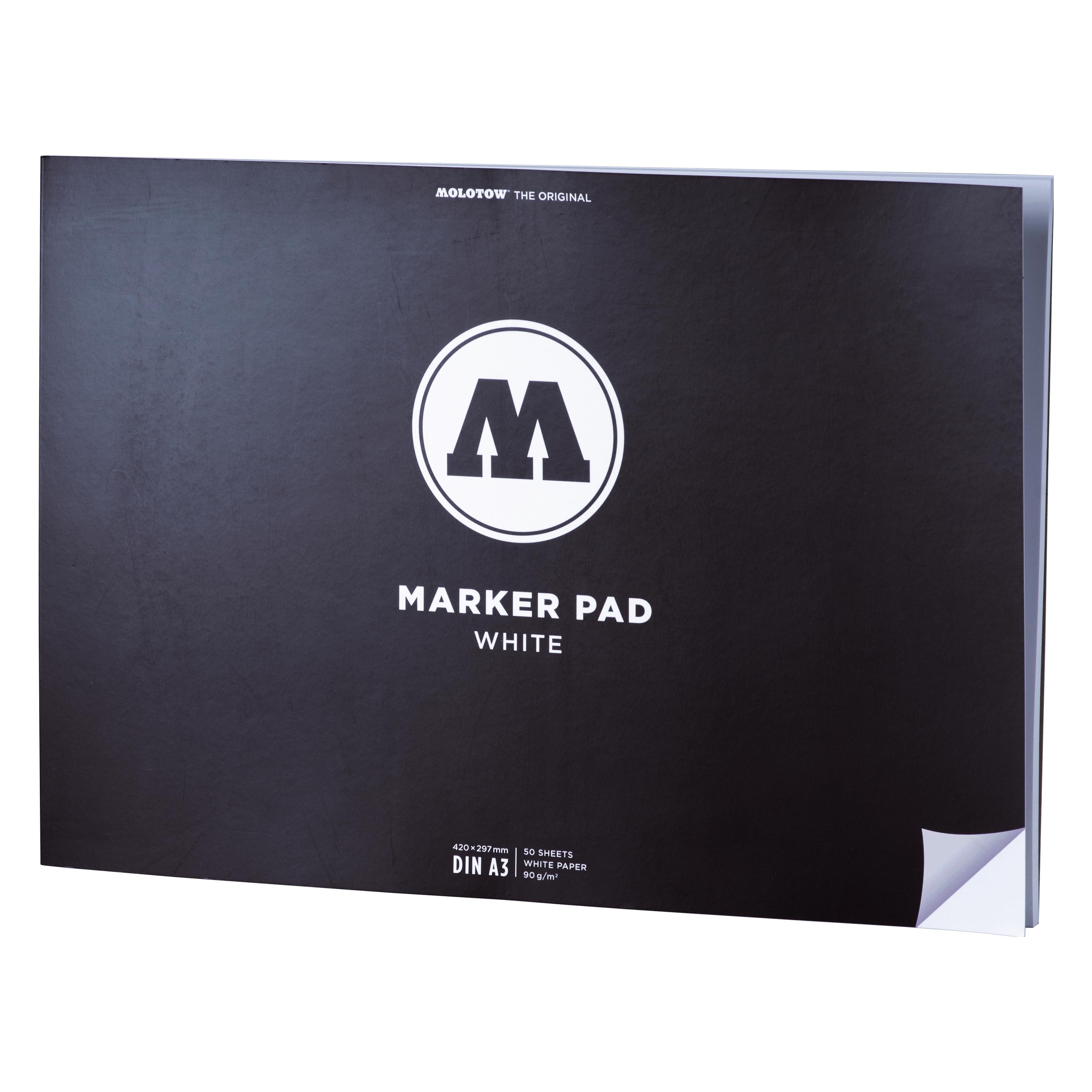 Molotow Qualtitätszeichenblock Marker Pad A3 white (A3) (MO801211)