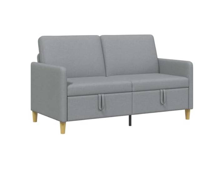 VIHHQGC Sofa mit Stauraum Hellgrau 152 x 78 x 87 cm Polyester Abnehmbare Bezüge, Schaumstoff-Faser-Kissen, Metallrahmen, Kunststoffbeine, platzsparend