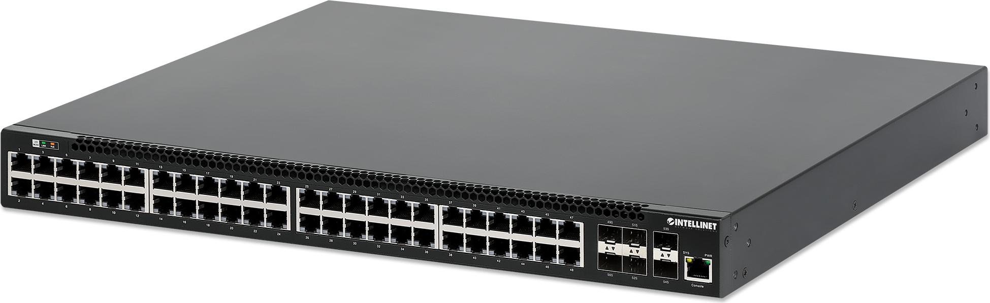 Intellinet 562041, Managed, L3, Gigabit Ethernet (10/100/1000), Vollduplex, Power over Ethernet (PoE), Rack-Einbau