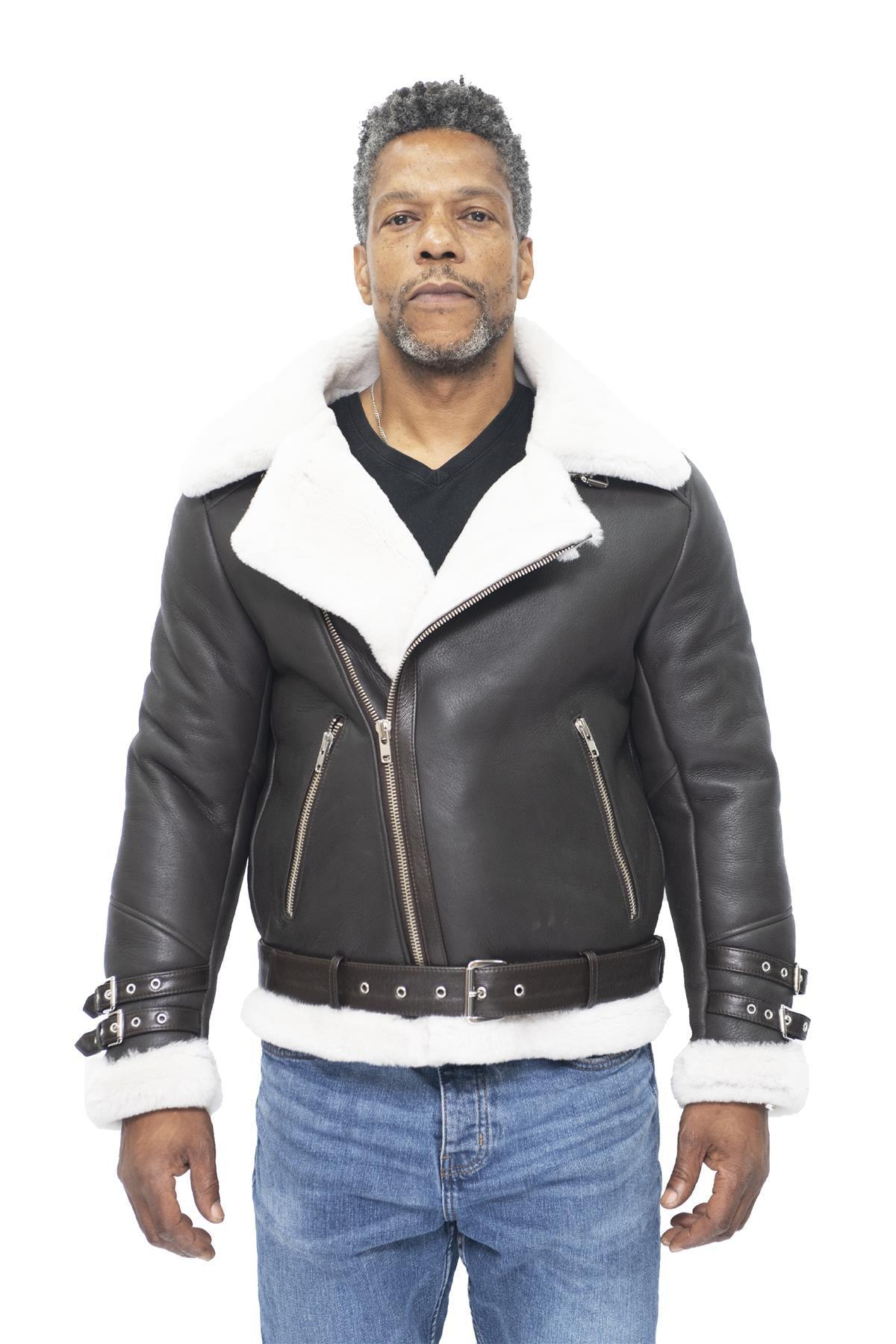 Herren-Bikerjacke aus Schafsleder-Edmonton