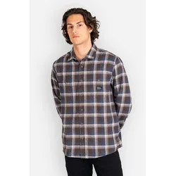 REELL Alvar Check Hemd blue / white / brown Gr. M