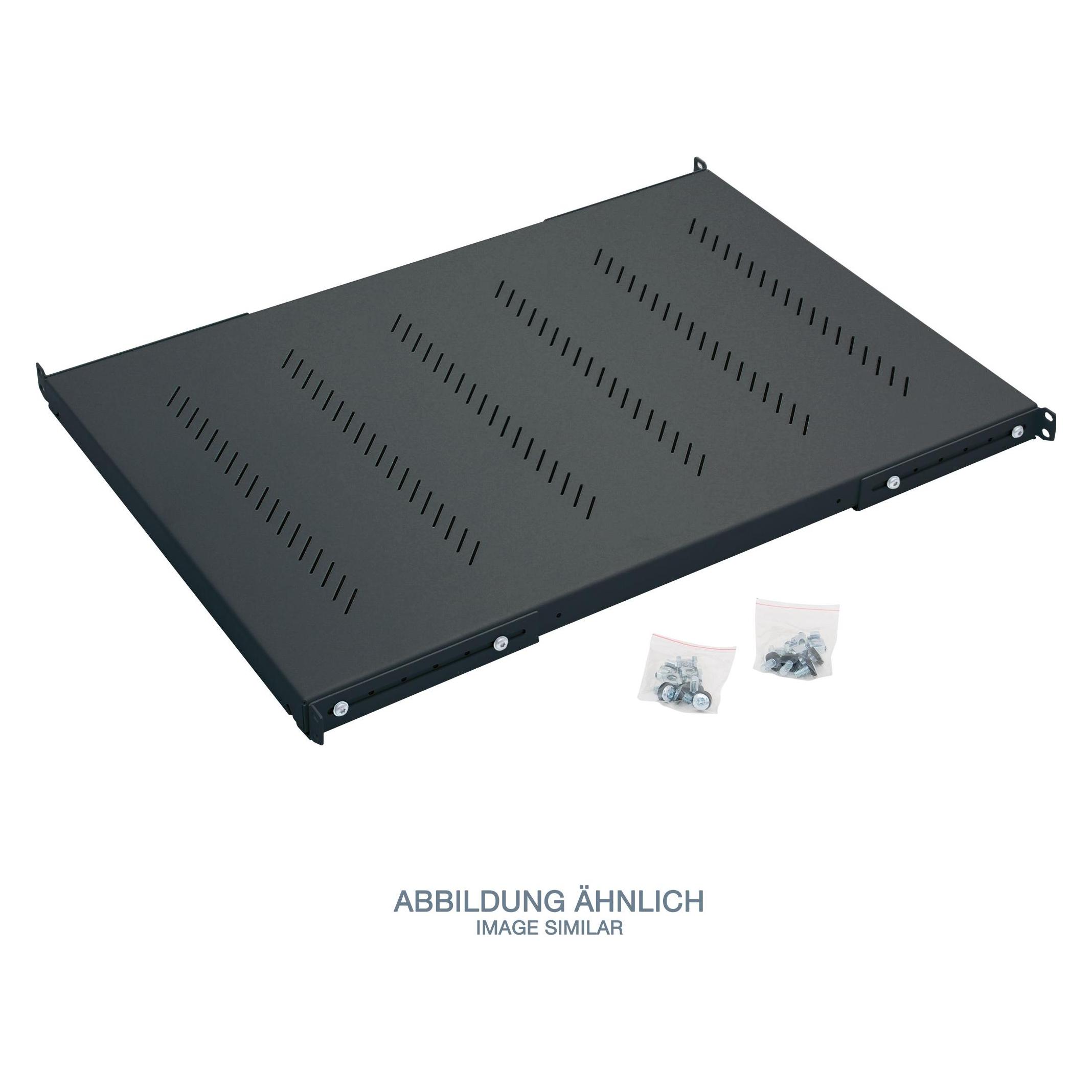 Tritón Triton RAB-UP-950-H4 19" Schwerlast-Fachboden, 1HE, 950mm, 150kg, schwarz (RAB-UP-950-H4)