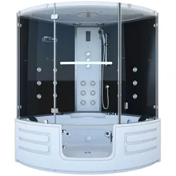 AcquaVapore Dampfdusche Whirlpool Dusche Duschkabine K70-SW-TH-EC 150x150cm 2K Scheiben Versiegelung