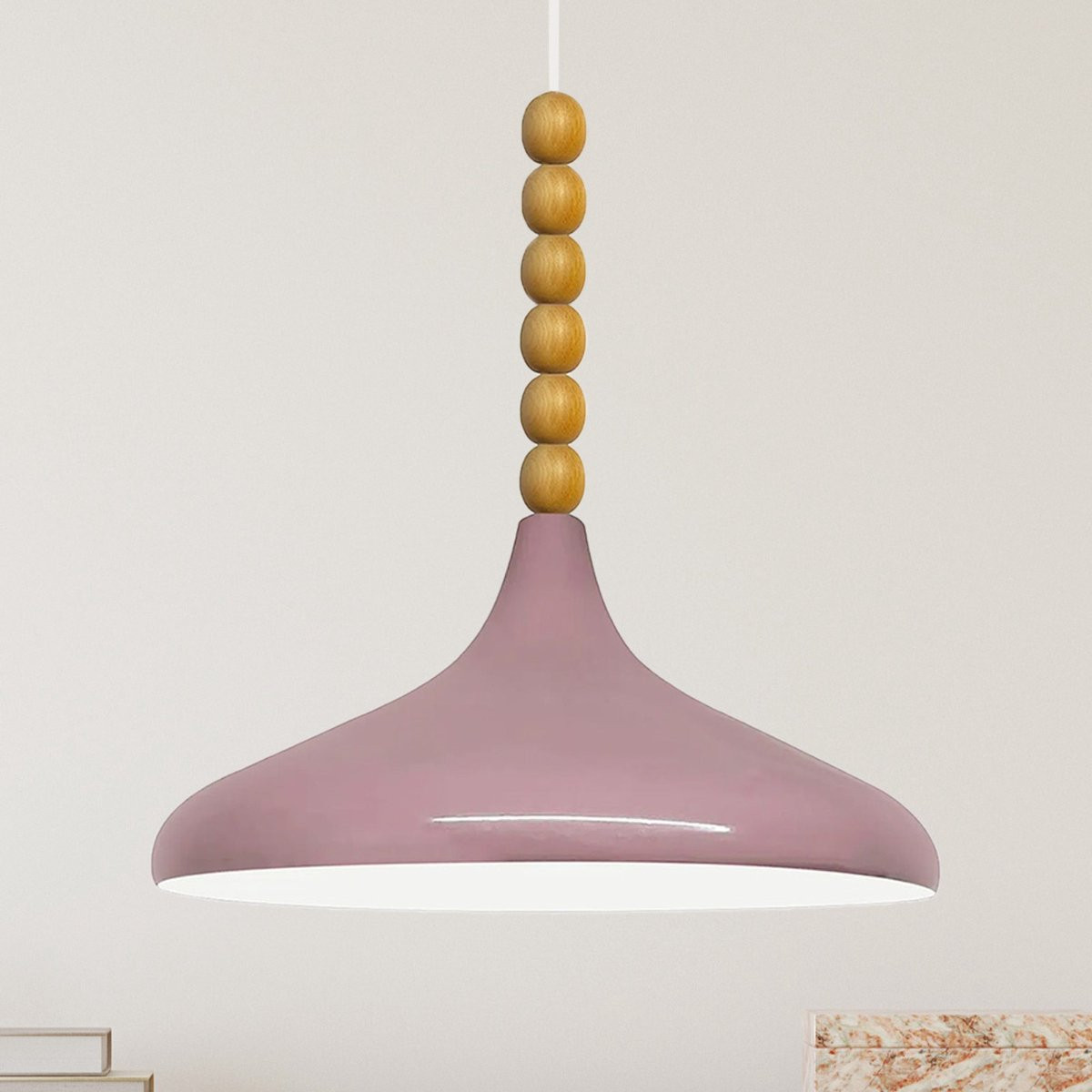 Bamyum Champion hanglamp, industriële moderne stijl, lila, Ø35 cm