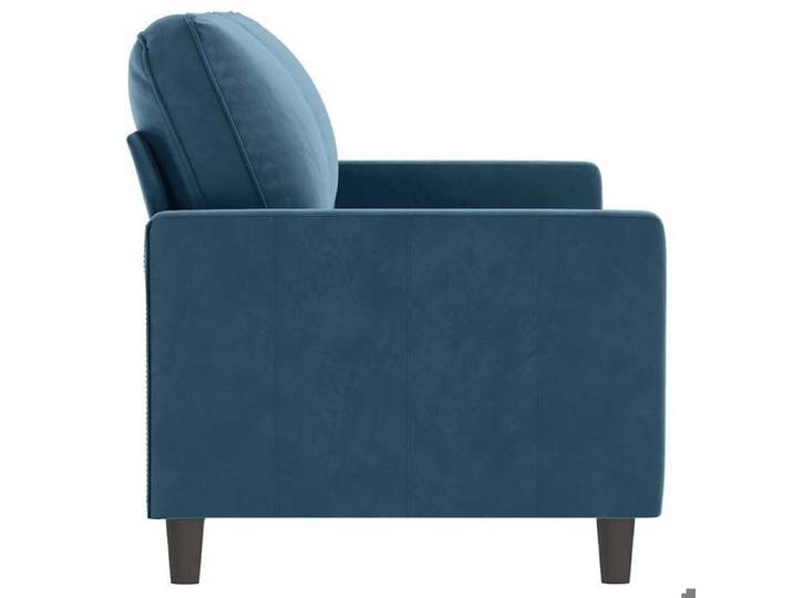 Sofa DOUBLE Doux - MONANA - Canapé à deux places - montage simple - Bleu 140 cm Velours 158x77x80cm @1436044