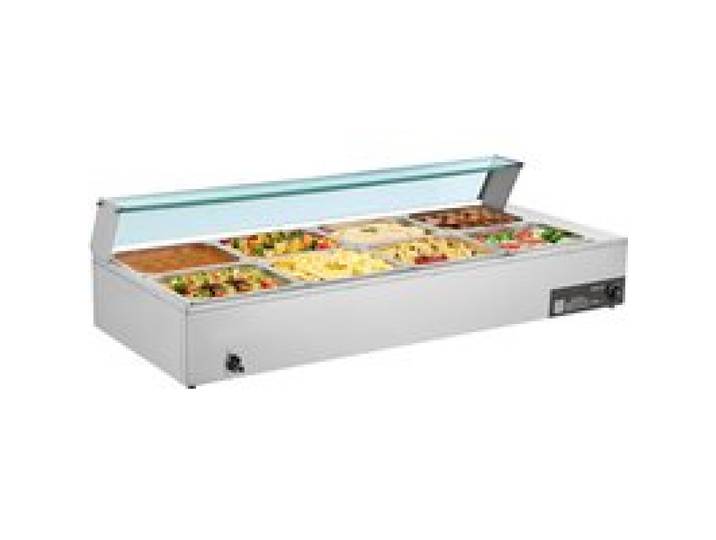 Chauffe-plat électrique à vapeur - DUOKU - M-2224 - 1700 W - Acier inoxydable - Pour buffet en libre-service
