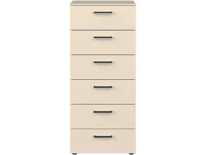 Modular Kommode Colori Crème, Schwarz Holzwerkstoff B 50 H 118 cm - Kommode