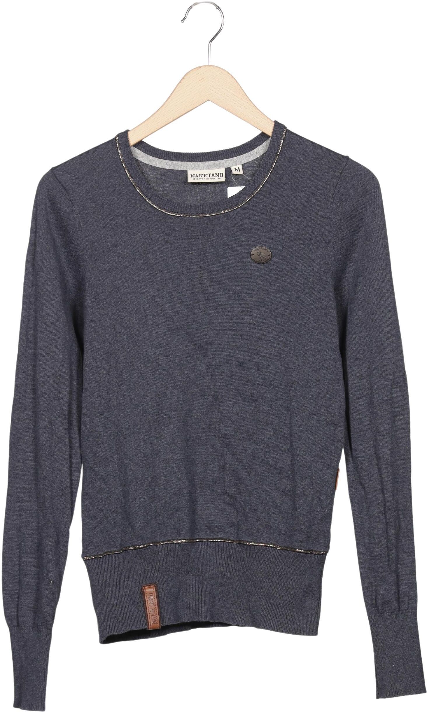 Naketano Damen Pullover, Marineblau, Gr. M, Baumwolle - Second Hand