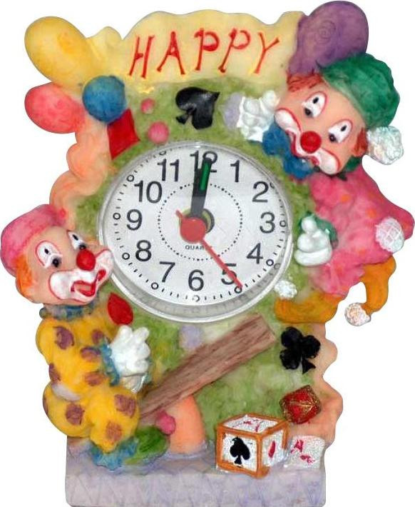 Goliat Kleurenrijke kinderwekker met clowns voor op tafel