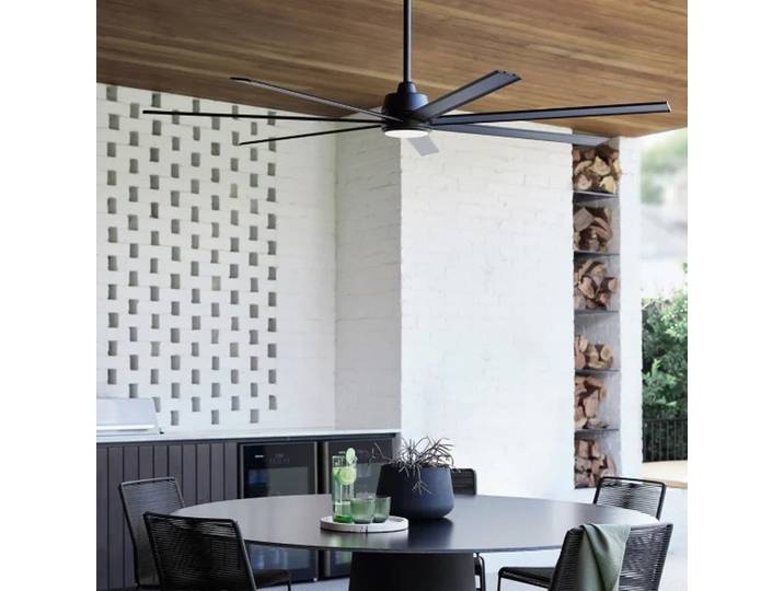 Atlanta Deckenventilator mit Licht schwarz DC leise - Beacon Beacon Lighting - Wohnzimmer - Modern - Aluminium