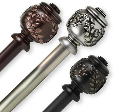 InStyleDesign Cascade 1 inch Diameter Adjustable Curtain Rod