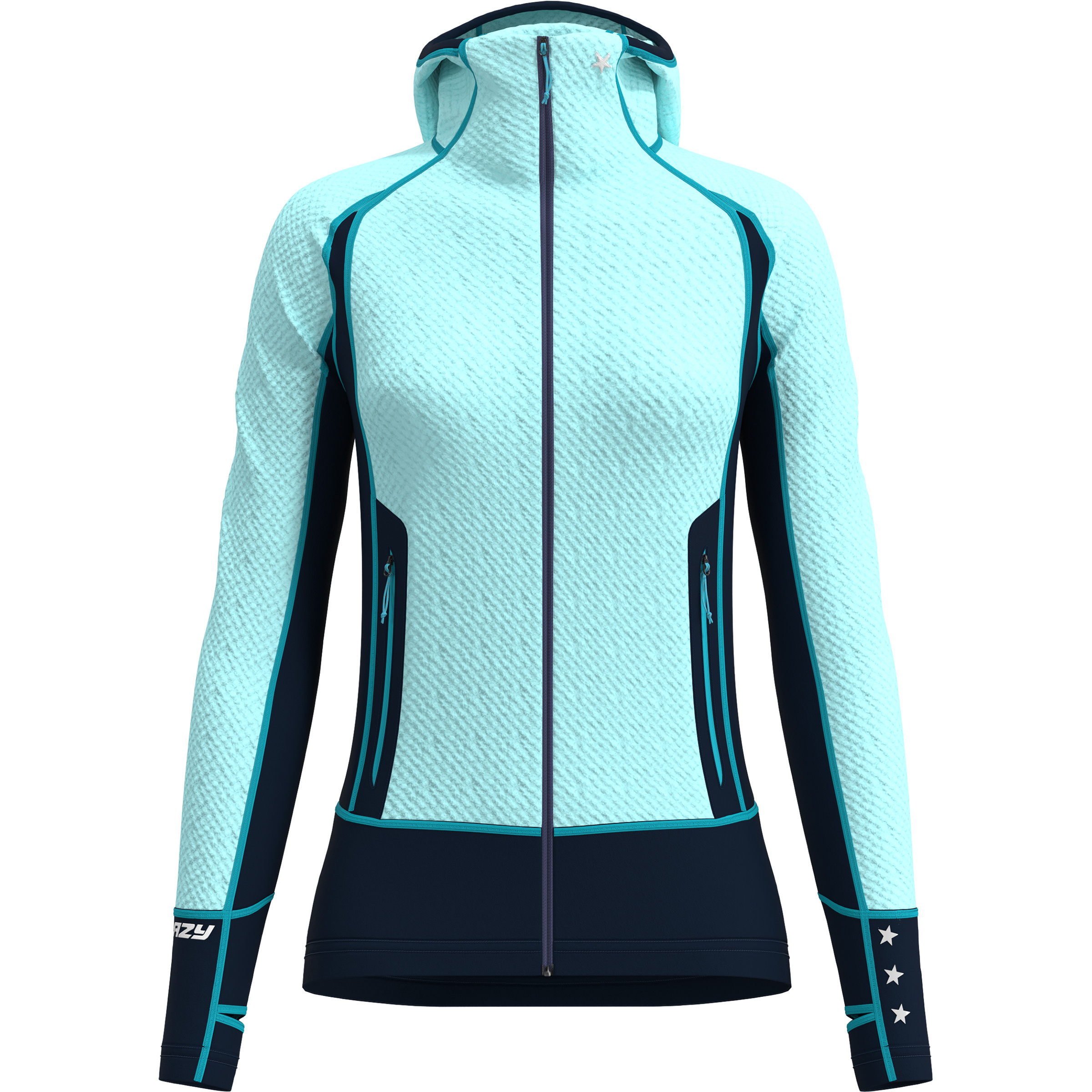 Crazy Inspire Damen Fleecejacke tuerkis Größe XS Trekking Elastisch
