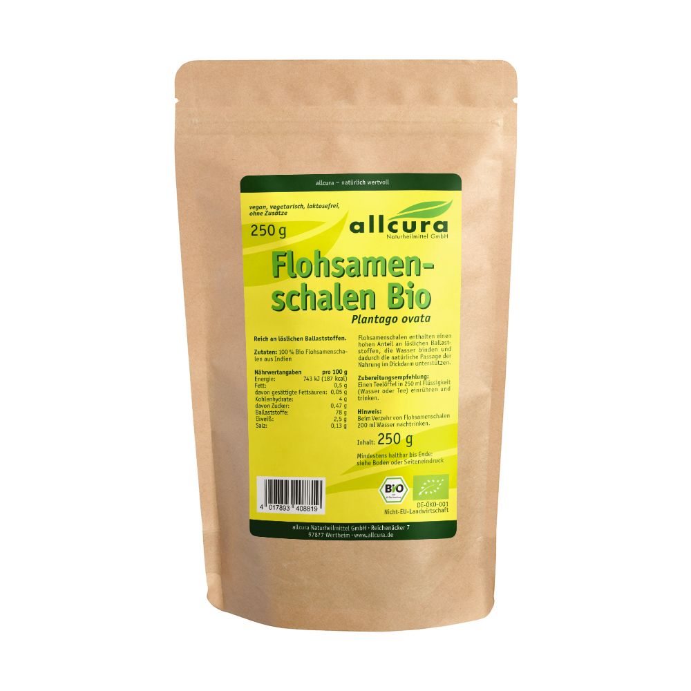 Flohsamenschalen Bio 250 g Pulver