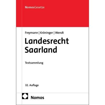 Landesrecht Saarland, Taschenbuch von , Nomos, 978-3-7560-3800-8