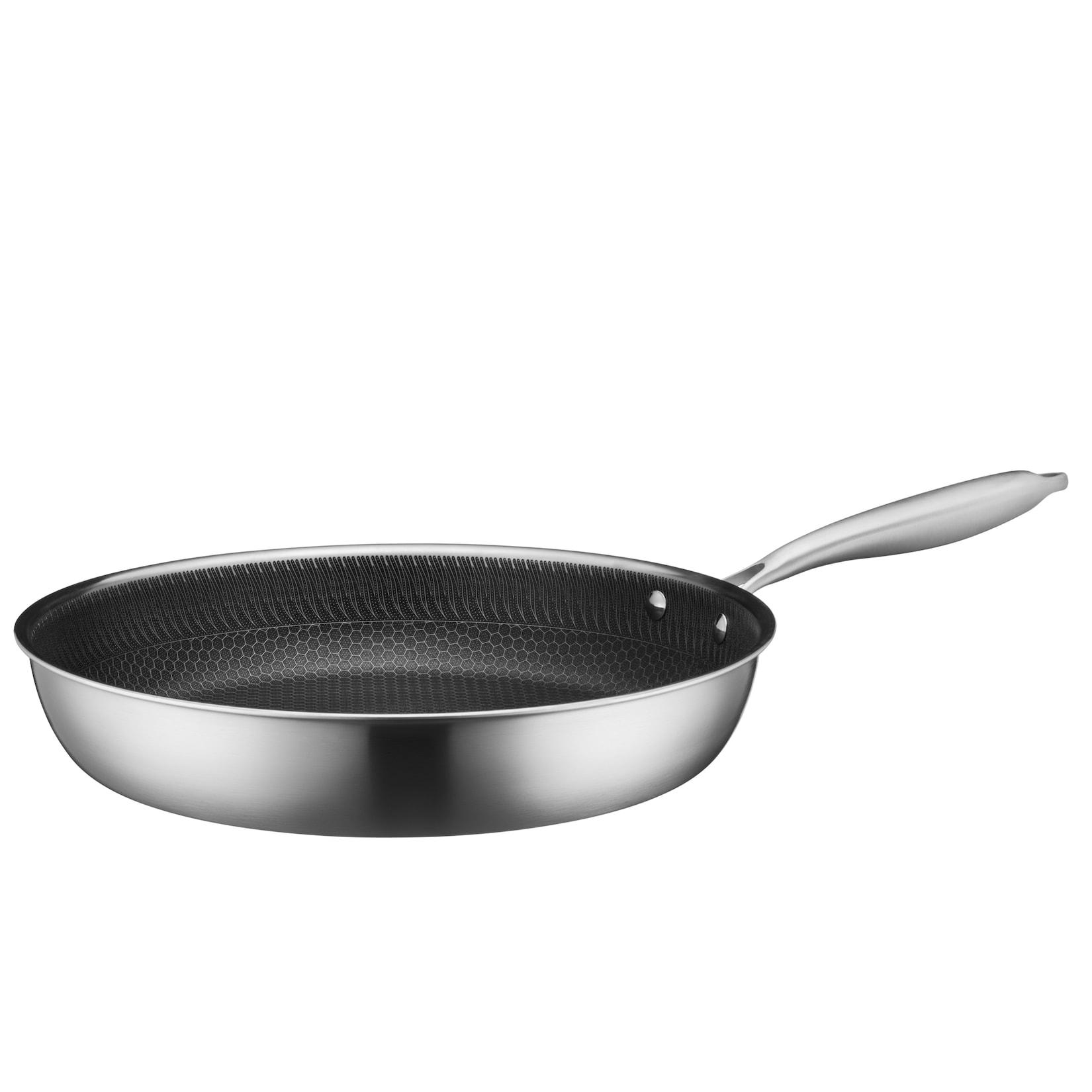 Mäser Bratpfanne 32 cm, Edelstahl Hestia Keramik Silber / Schwarz